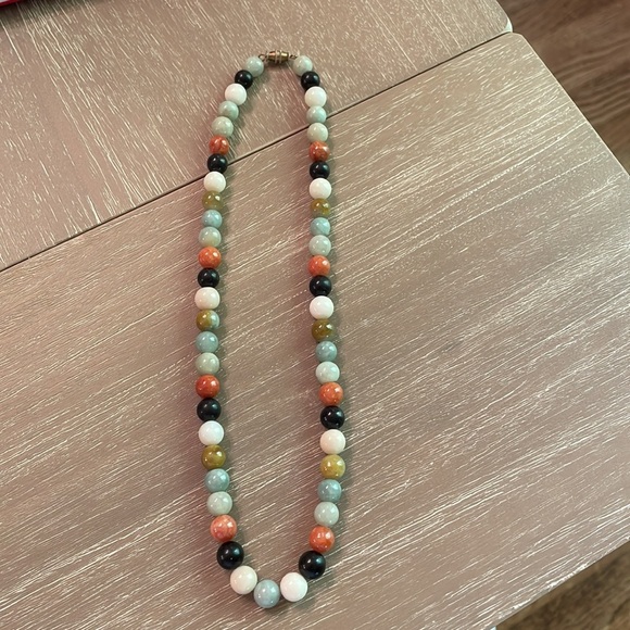 Genuine Jade Multi Colored Necklace - Picture 7 of 7